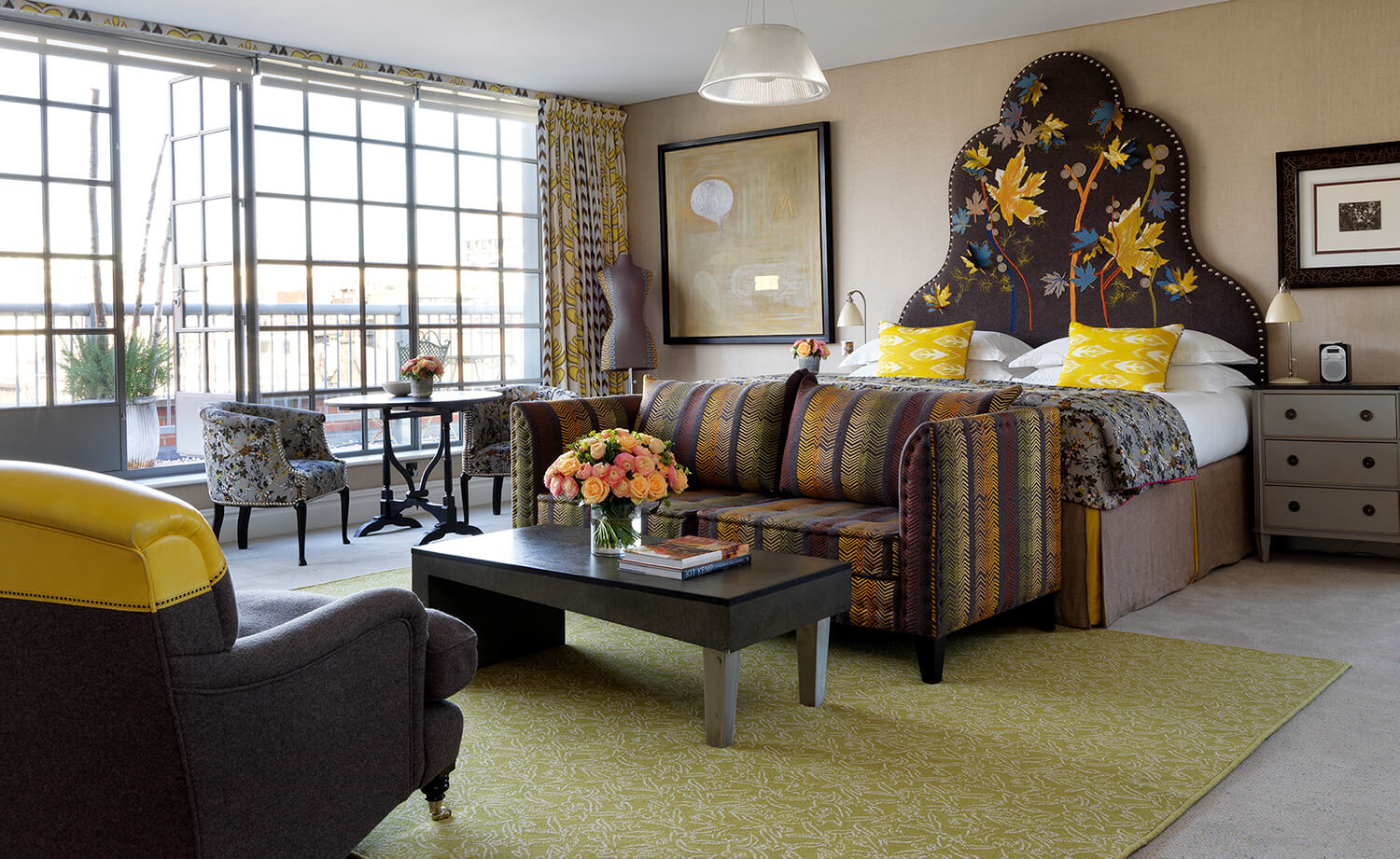 Kit Kemp Wilton Carpet Bespoke Carpet Collection The Soho Hotel The Terrace Suite
