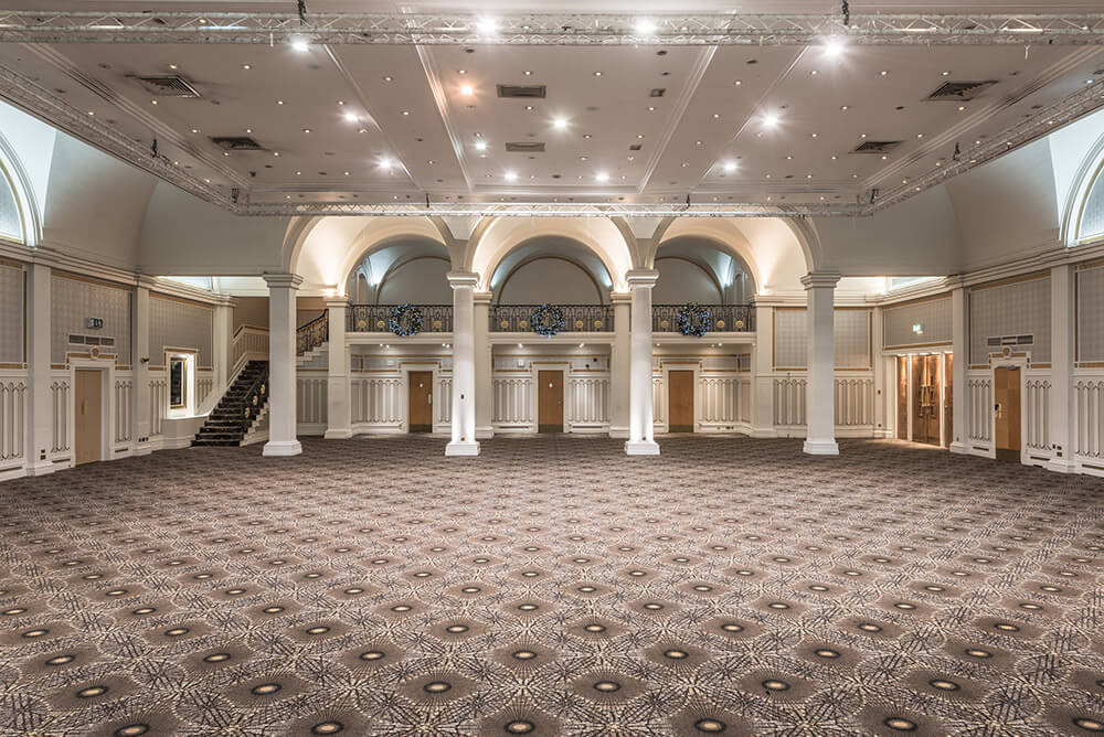 Bespoke Ballroom Carpet at The Queens Hotel in Leeds by Wilton Carpets