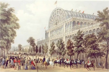 The Wilton carpets exhibit at the Great Exhibition in Crystal Palace during the 1800's